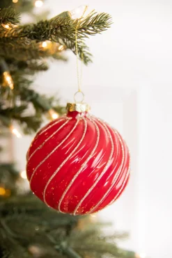 4” Ball Glass Ornament - Set of 4