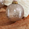 3" Ball Text Glass Ornament