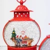 11.5" Battery Operated Lighted Spinning Water Globe with Holiday Design