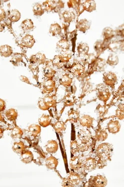 27" Beaded Iced Berry Spray - Champagne