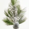 30" Berry Pinecone Cedar Spray - Silver
