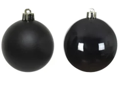 Black Assorted 8cm Shatterproof - Set of 6