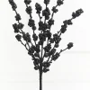 26" Black Glitter Berries Spray