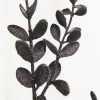 30" Black Glitter Eucalyptus Spray
