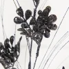 27" Black Glitter/Sequin Boxwood/Grass Spray
