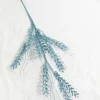 34" Blue Glitter Fern Spray