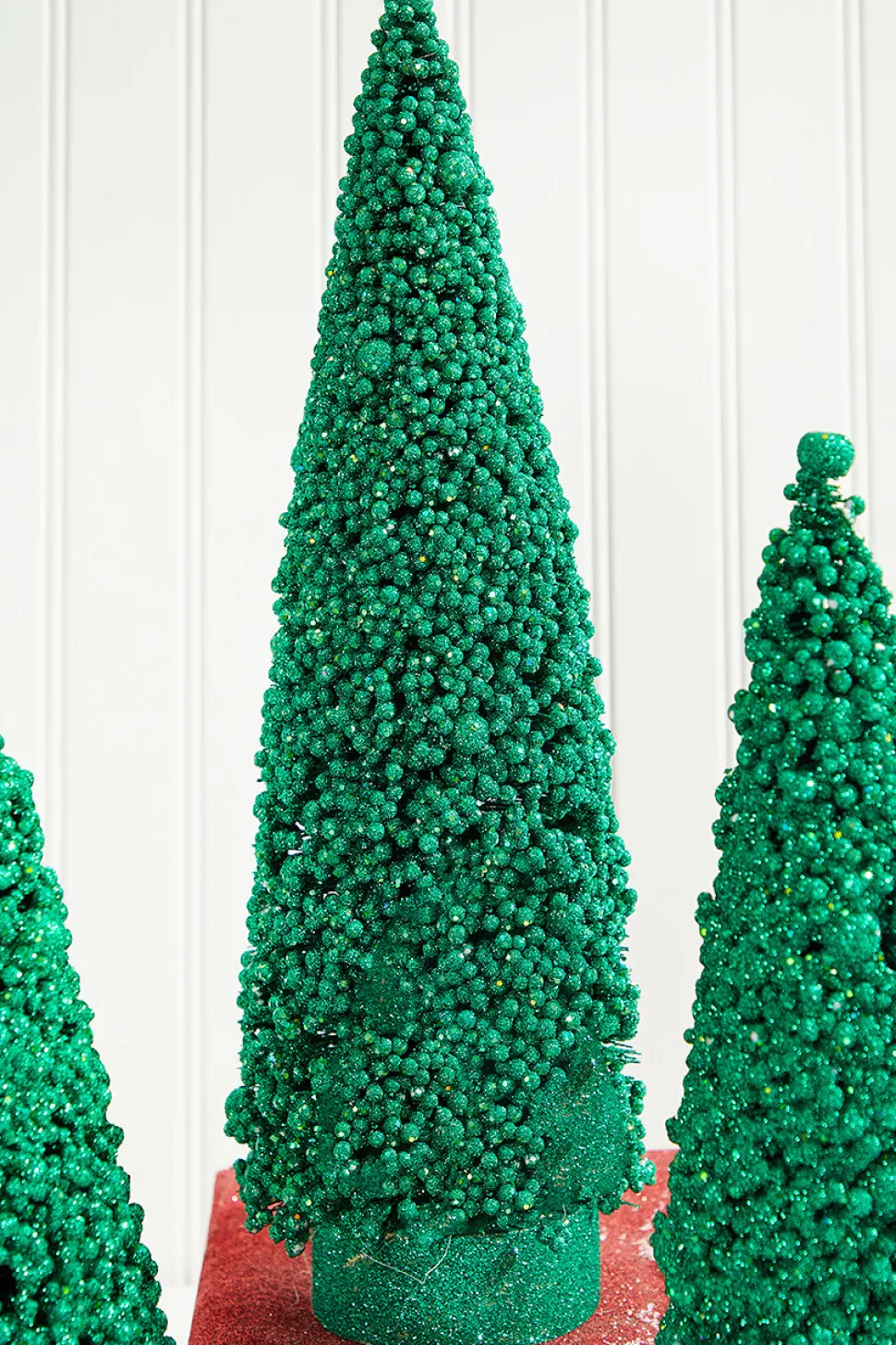 Bottle Brush Trees - Set of 3 - Green