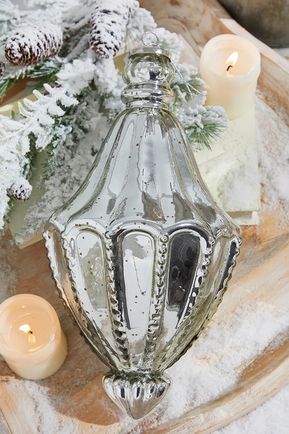 12" Cathedral Antique Mercury Glass Ornament