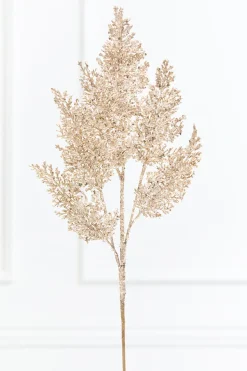 31" Champagne Glitter Cedar Spray