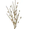 37” Champagne Glitter Sequin Curly Willow Ball Christmas Spray