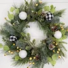 20” Christmas Pine Wreath with Ornaments , Pinecones & Berries