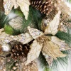 18” Christmas Poinsettia & Pine Wreath