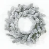 24" Classic Flocked Wreath