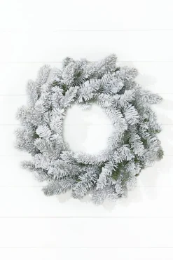 24" Classic Flocked Wreath