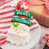 5.75” Clay Santa/Snowman Christmas Ornament
