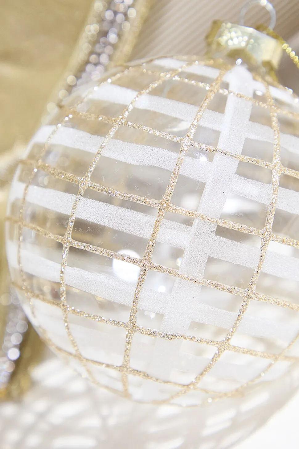 4" Clear Glass Ball Ornament