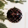 12 CM Dark Red Honeycomb Christmas Ball Ornament