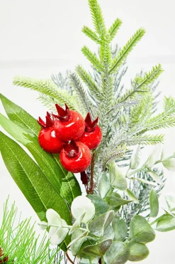25" Cone Berry Pinecone Spray