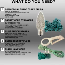 C9 Platinum Elite LED SMD Bulb (25 bulbs/bag) - Faceted, Orange
