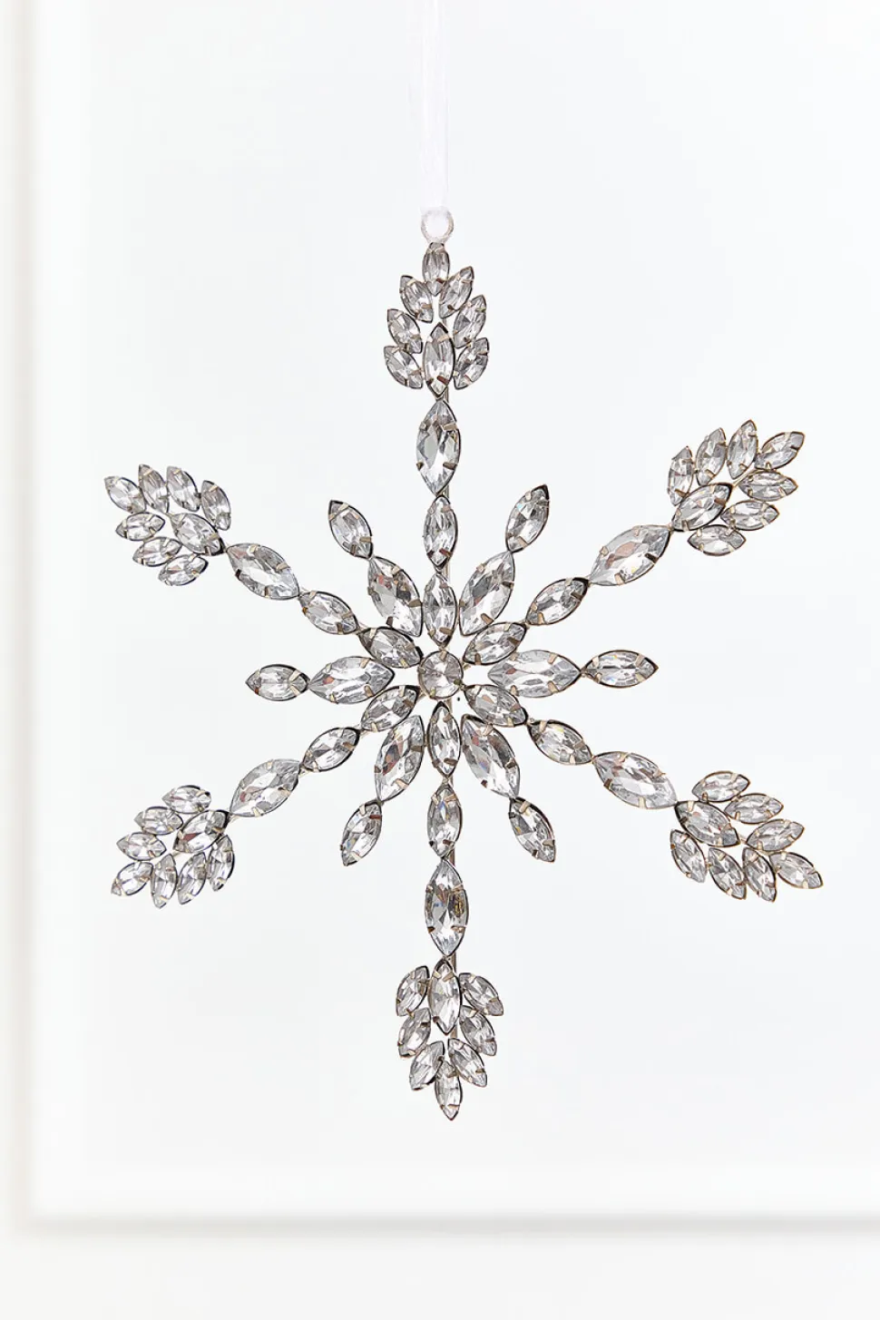 9.5" Crystal Jeweled Snowflake Ornament