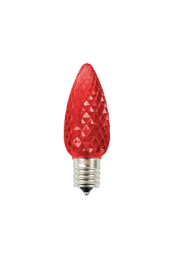 C9 Wonderful LED SMD Bulb (25 bulbs/bag) - Faceted, Red