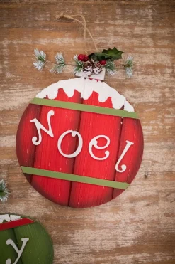 10” Deco Joy/Noel Ornament
