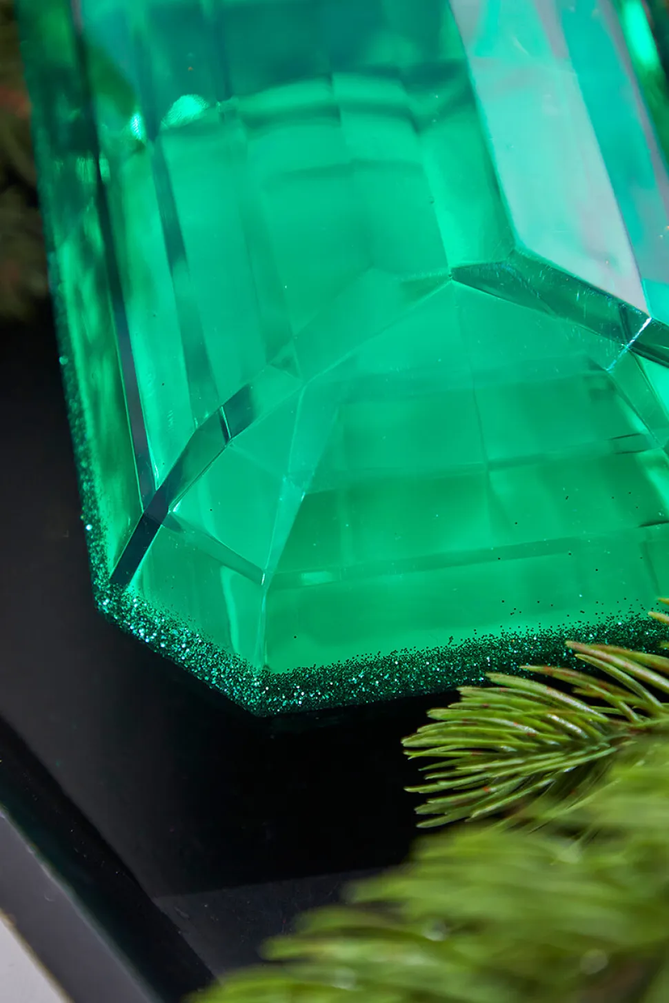 8" Emerald Jewel Ornament