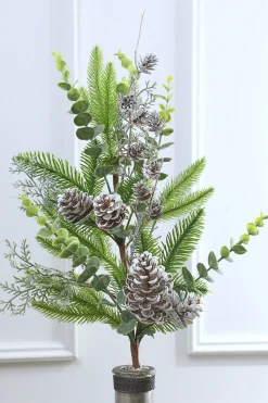 32” Eucalyptus Cone Cedar Spray