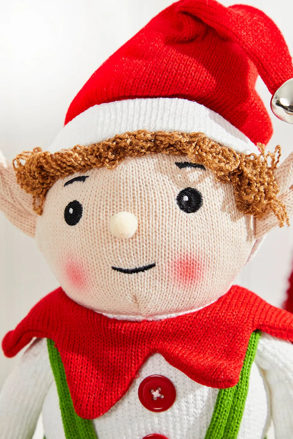 20" Fabric Alpine Sitting Santa Elf