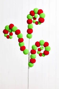 28" Felt Ball Spiral Curly Spray