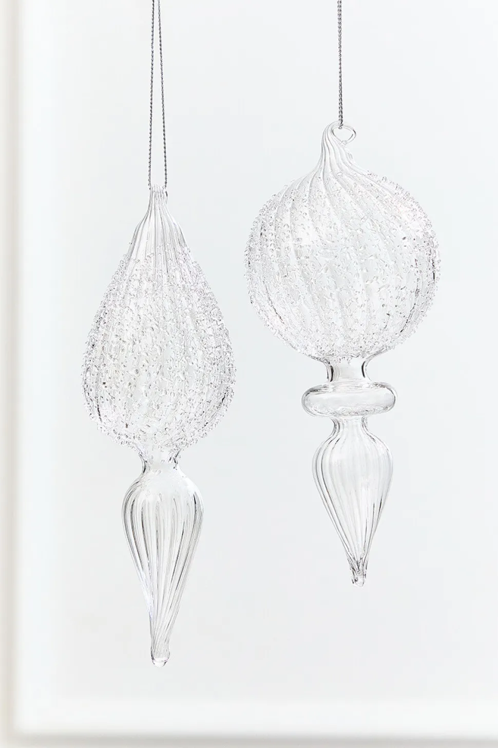 7.5" - 8" Finial Glass Ornament