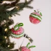 22” Frosted Ball Spray - Red/Green/White