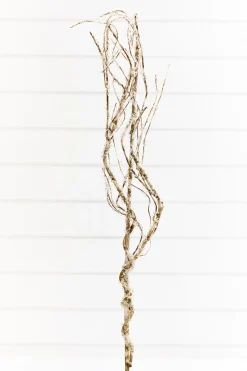 34" Frosted Beaded Twig Spray