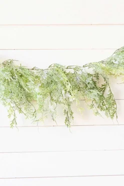 73” Frosted Fern Cone Garland