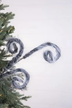 30” Furry Spiral Curly Spray - Black/White