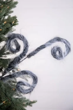 30” Furry Spiral Curly Spray - Black/White