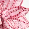 30" Giant Candy Snow Glitter Poinsettia Stem - Pink/Red