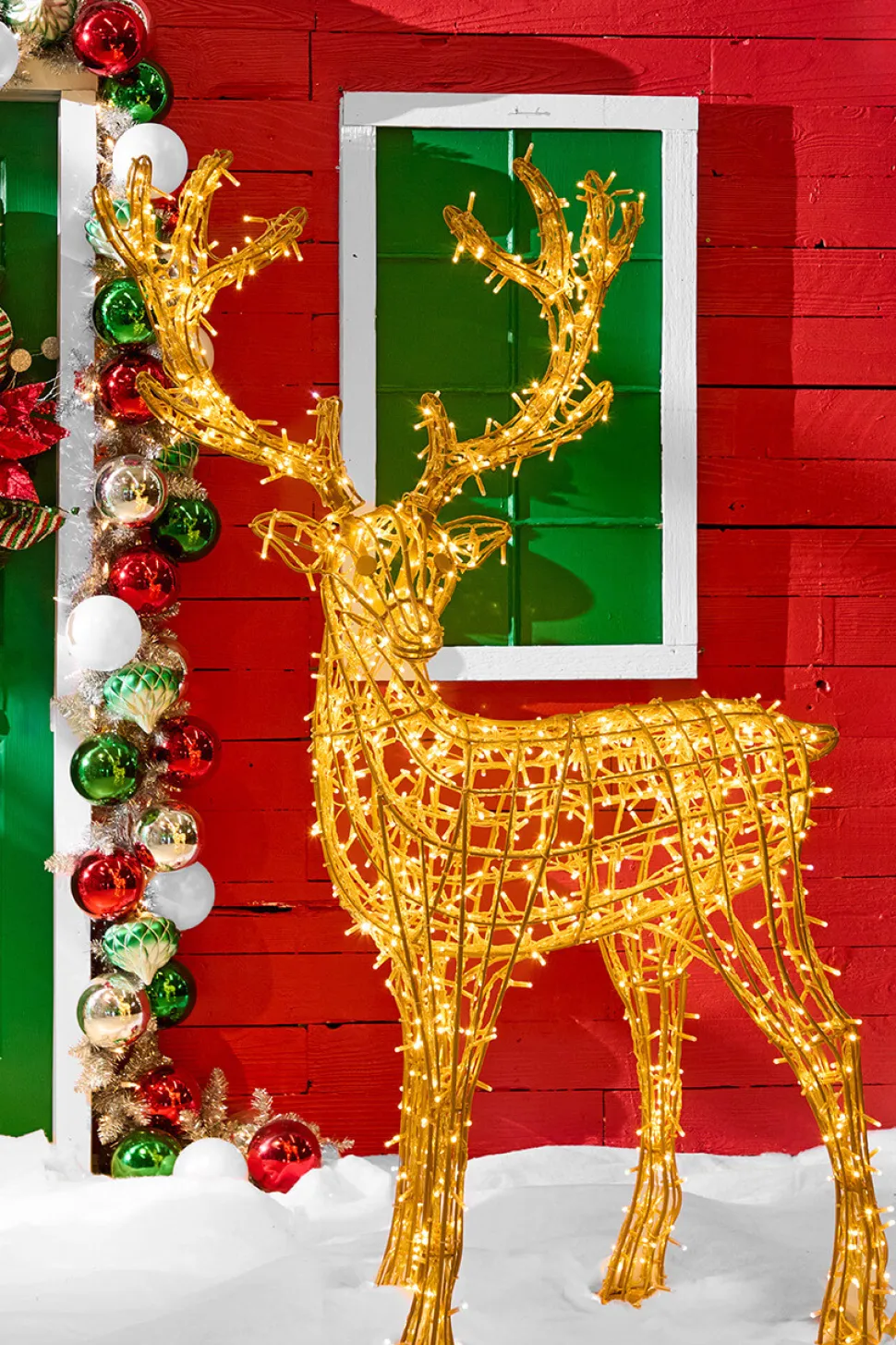6' Giant Golden Reindeer