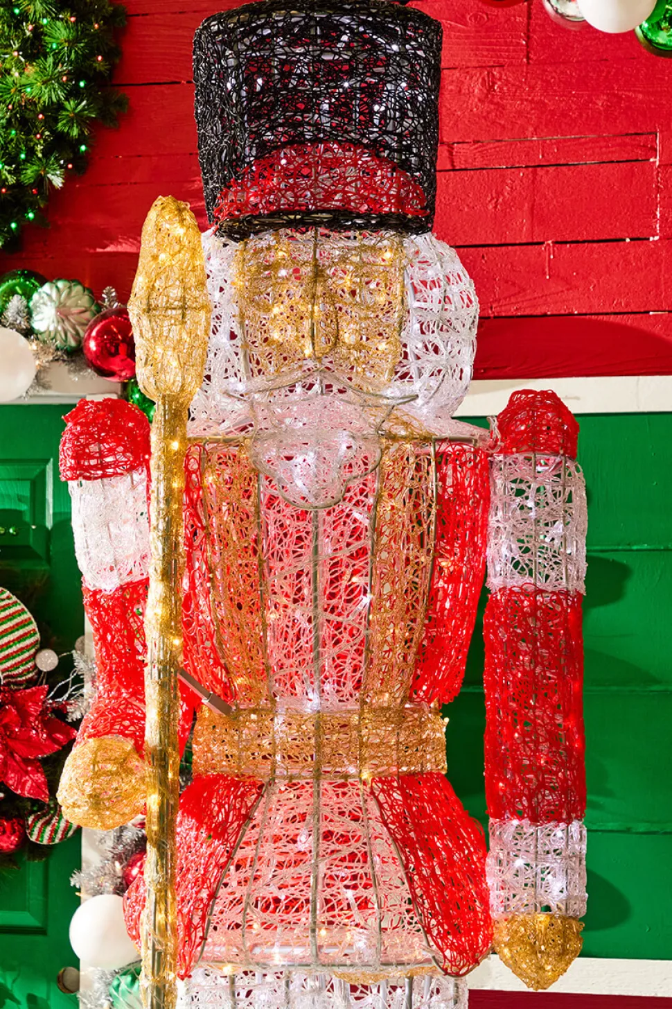 8' Giant Nutcracker with Red Jacket