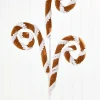 28" Gingerbread Stripe Spiral Curly Spray