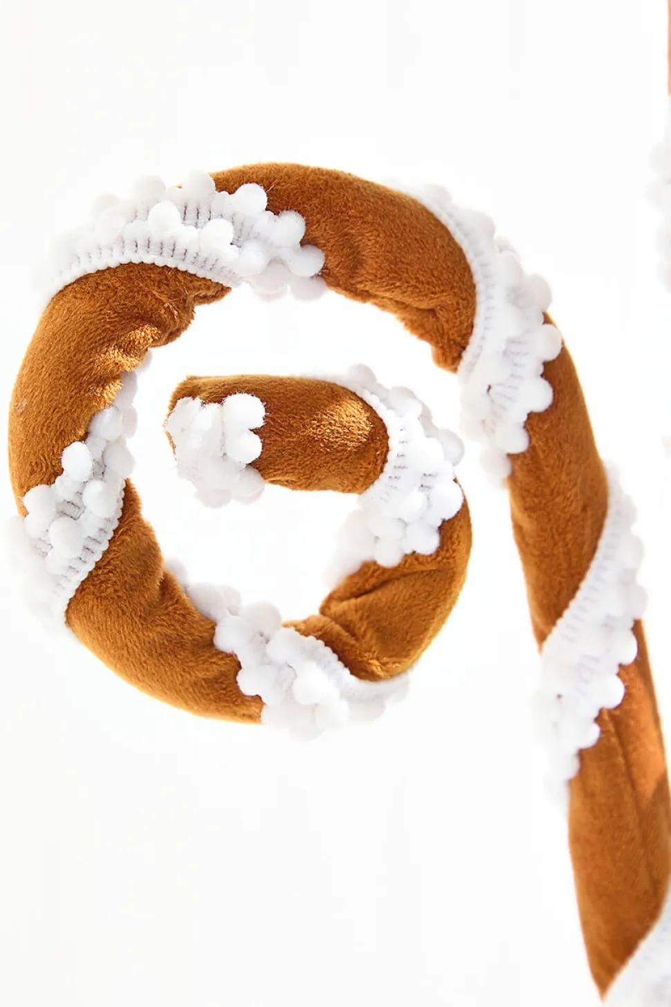 28" Gingerbread Stripe Spiral Curly Spray