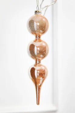 10" Glass Champagne Drop Ornament