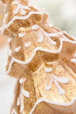 5.5" Glass Gingerbread Cookie Tree Ornament