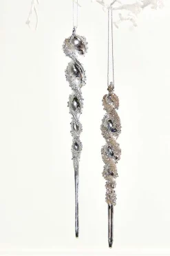 10" Glass Icicle Ornament