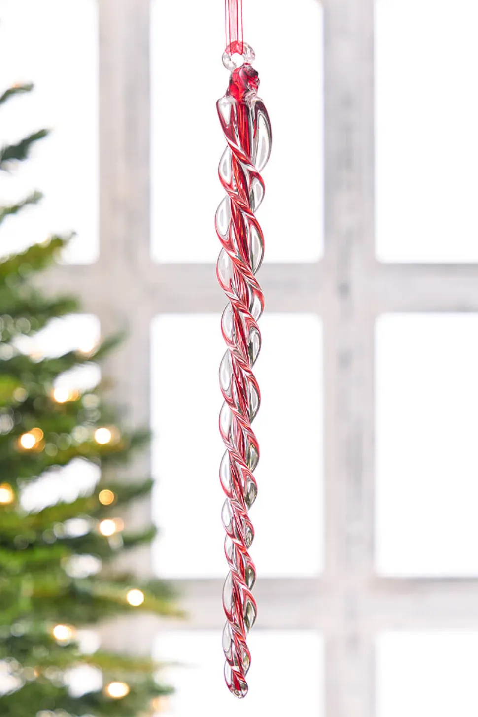 12.5" Glass Icicle Ornament