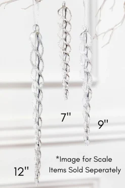 12" Glass Icicle Ornament - Large