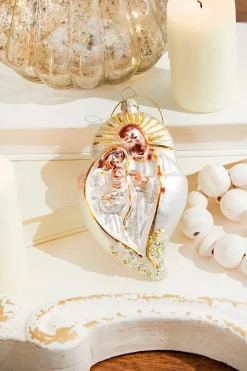5” Glass & Sequins Holy Family Ornament