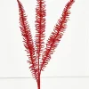 35" Glitter Fern Spray - Red