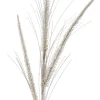 34” Glitter Mica Triple Spike Grass Spray - White