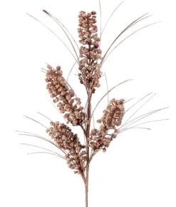 27” Glitter Mini Berry Grass Christmas Sprays - Champagne